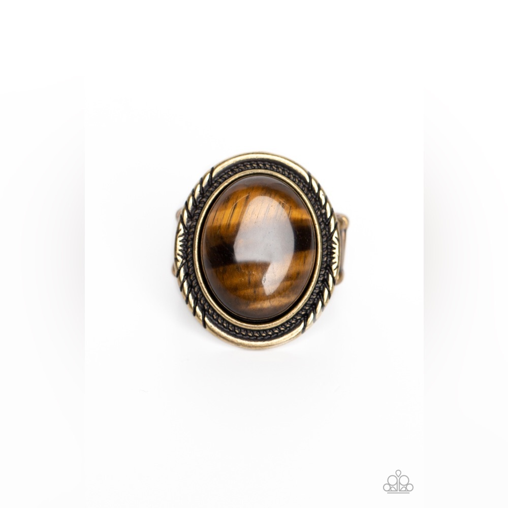 Stone Terrarium - Brass Ring